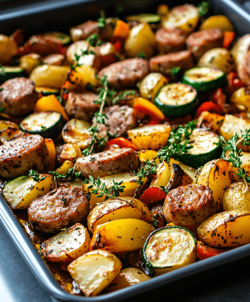 lazy sheet pan dinner idea