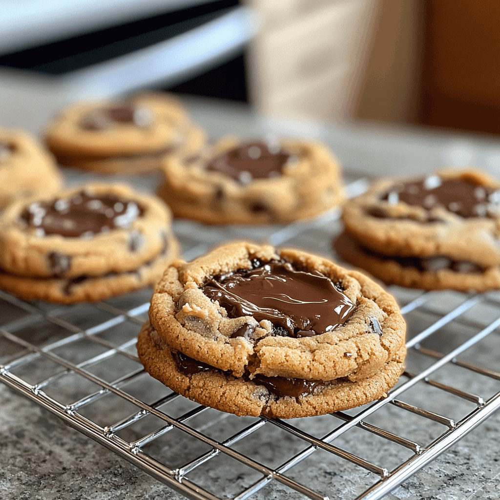 Stuffed Peanut Butter Chocolate Chip Cookies
