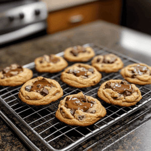 Stack of Peanut Butter Chocolate Chip Cookies