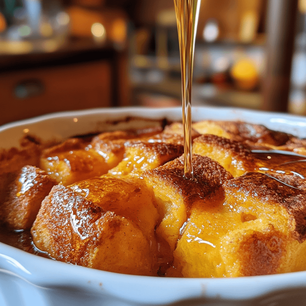 Pumpkin French Toast Casserole fresh baked