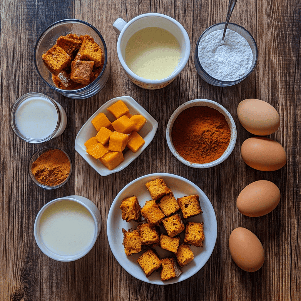 Ingredients for Pumpkin French Toast Casserole