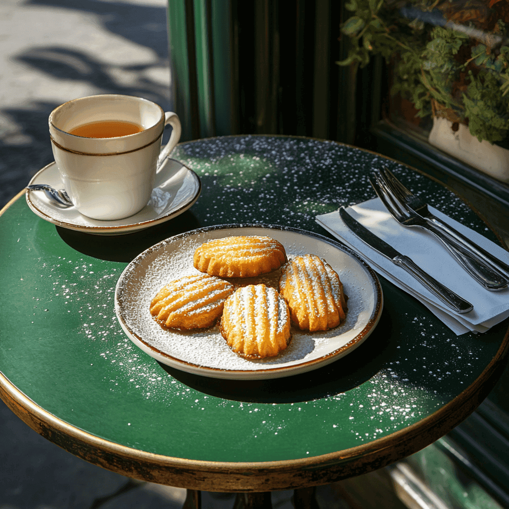 Serving Classic French Madeleines with tea