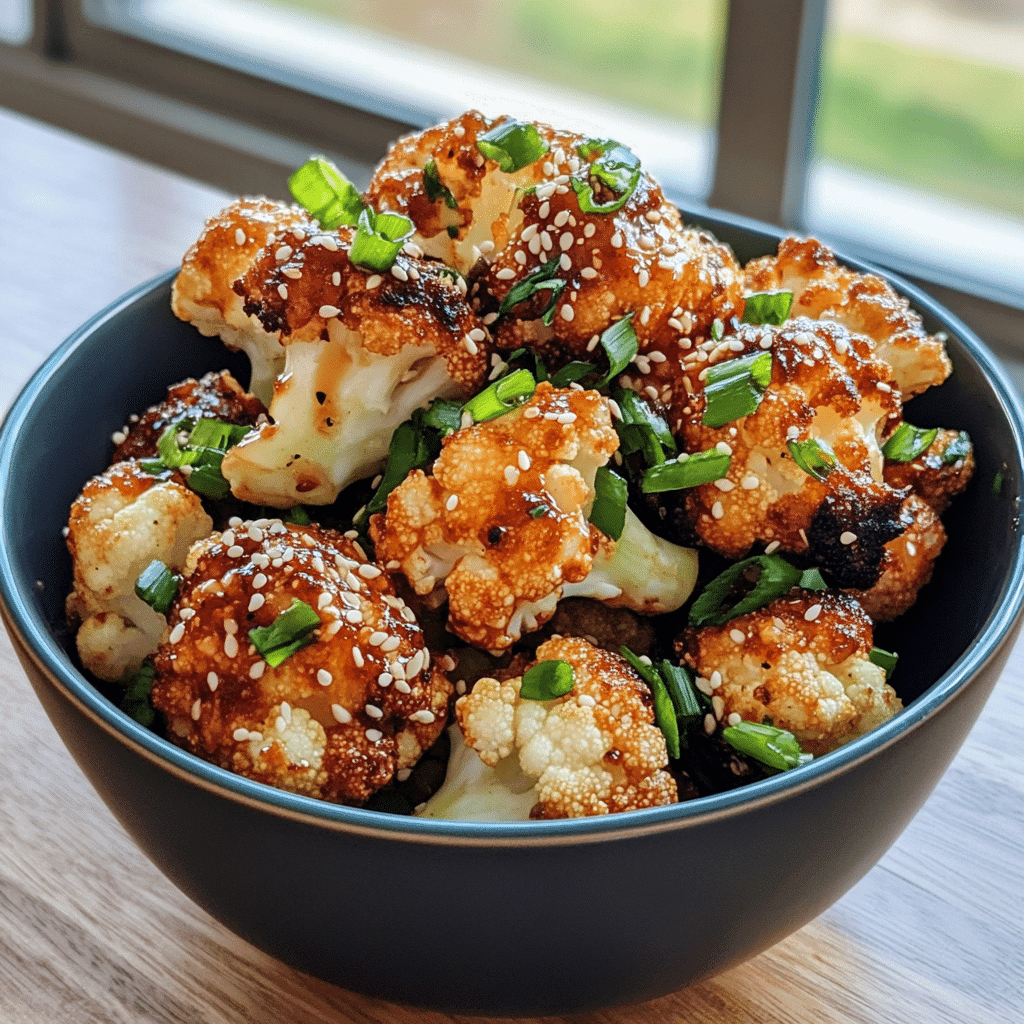 Vegetarian bang bang cauliflower bites