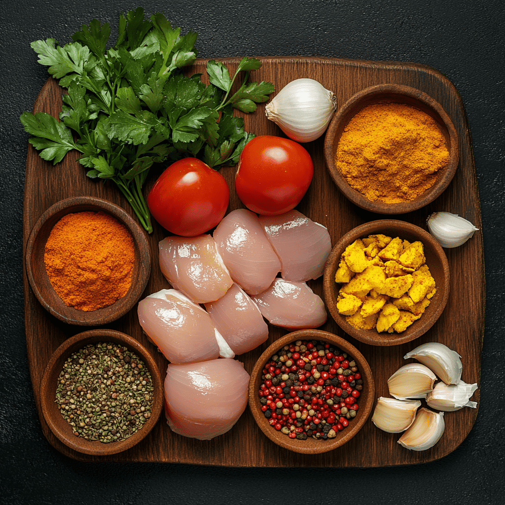 Ingredients to cook gravy chicken