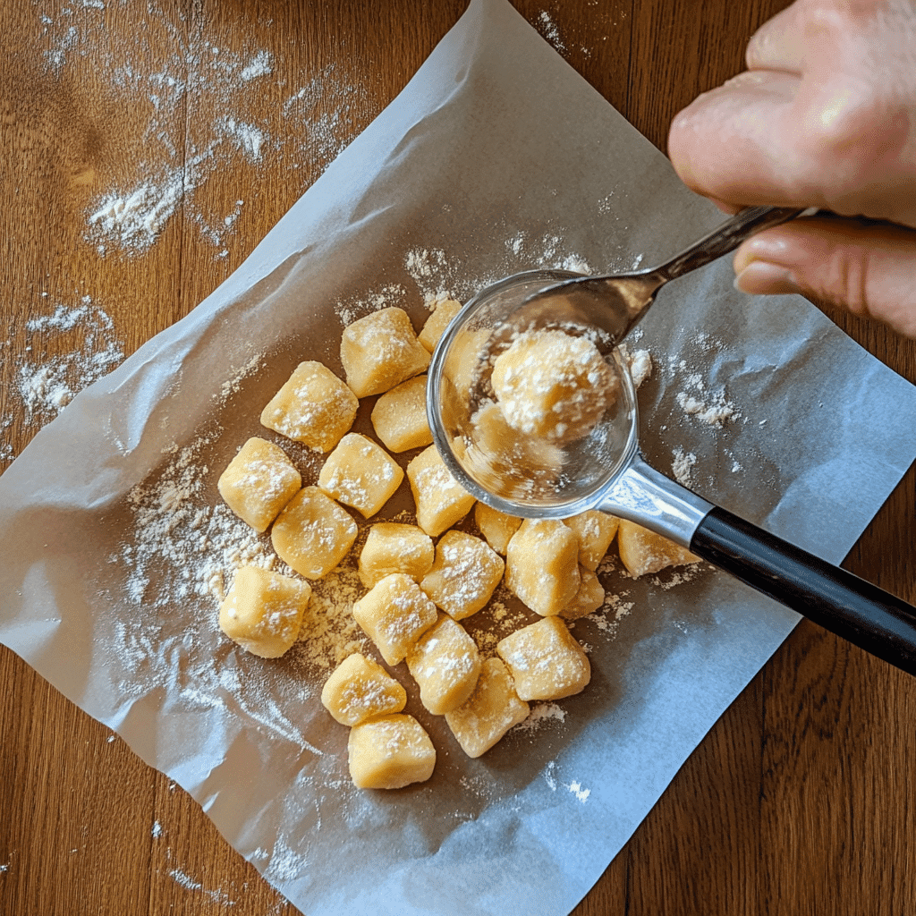 Flattening gnocchi with a glass/Smashed Gnocchi Hack
