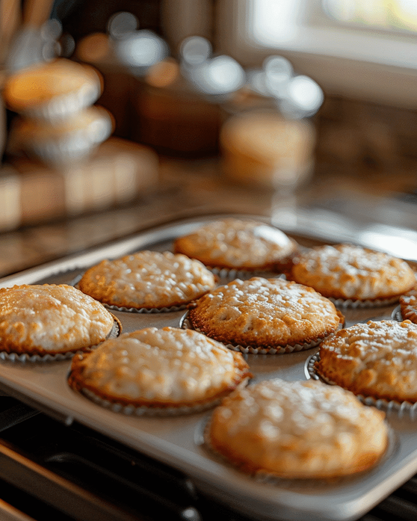 Donut pan with batter cooking in air fryer basket